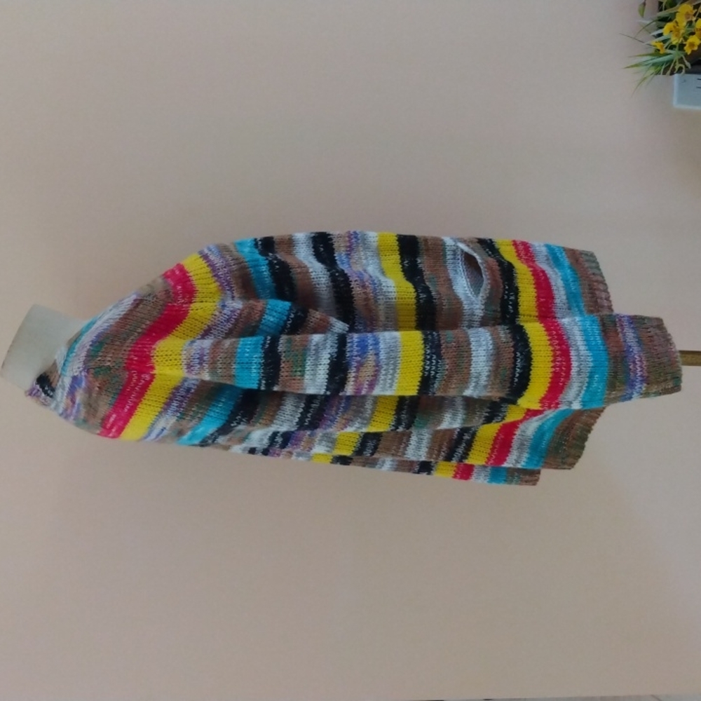 Noracora  Colorful Open Front Knit Sweater. - Picture 7 of 10